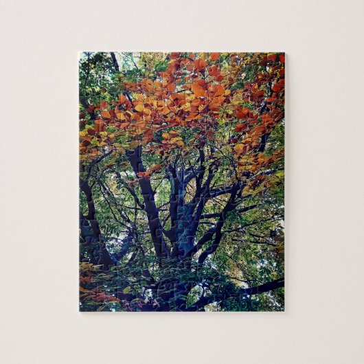 Oranje bladeren legpuzzel (Verticaal)