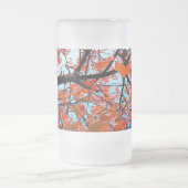 Oranje bladeren matglas bierpul (Center)