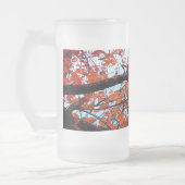Oranje bladeren matglas bierpul (Links)
