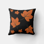 Oranje bladeren op herfstpatroon kussen (Achterkant)