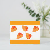 oranje bladeren - rustige bruiloften briefkaart (Staand voorkant)