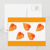 oranje bladeren - rustige bruiloften briefkaart (Voorkant / Achterkant)