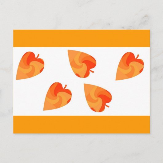 oranje bladeren - rustige bruiloften briefkaart (Voorkant)