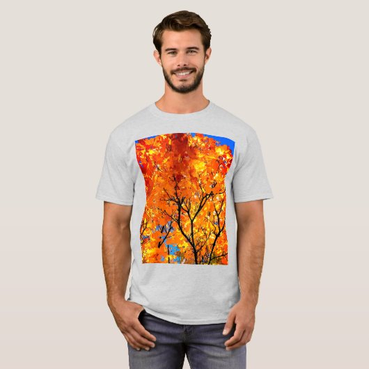 Oranje bladeren t-shirt (Voorkant volledig)