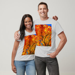 Oranje bladeren t-shirt
