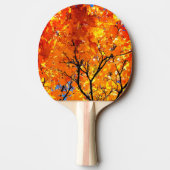 Oranje bladeren tafeltennisbatje (Achterkant)