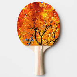 Oranje bladeren tafeltennisbatje