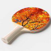 Oranje bladeren tafeltennisbatje (Voorkant Gekanteld)