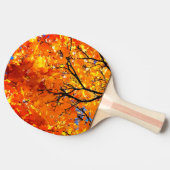 Oranje bladeren tafeltennisbatje (Zijkant)