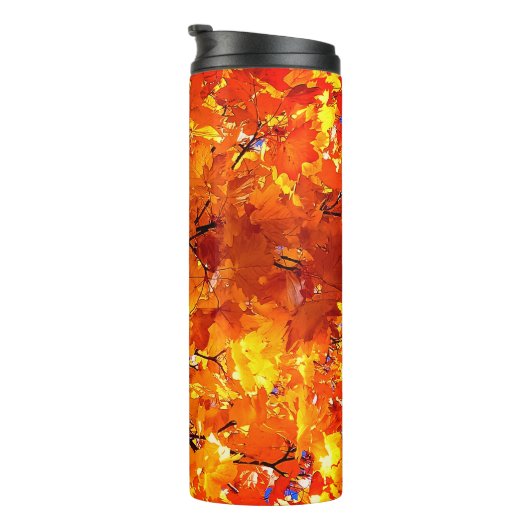 Oranje bladeren thermosbeker (Geroteerd rechts)