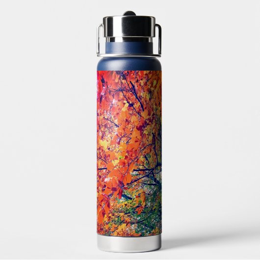 Oranje bladeren waterfles (Achterkant)