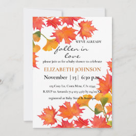 Oranje bladerwerk herfst geslachtsneutraal Baby sh Kaart