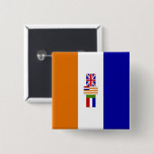 Oranje-blanje-blou Vierkante Button 5,1 Cm (Voorkant /achterkant)