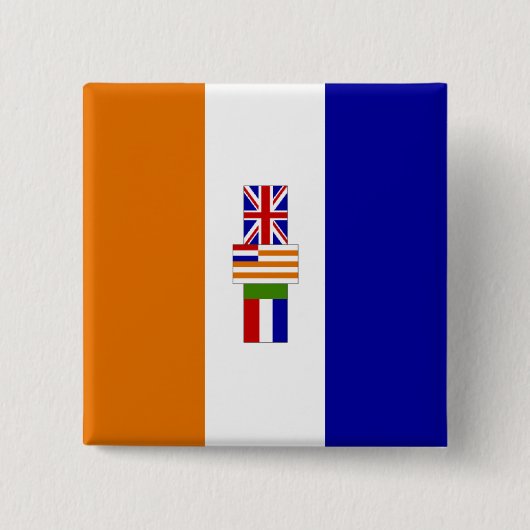 Oranje-blanje-blou Vierkante Button 5,1 Cm (Voorkant)