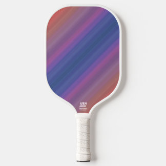 Oranje Blau en Paarse Strepen Abstracte Kunst Ontw Pickleball Paddle