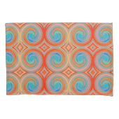 Oranje blauw Abstract zwempatroon Kussensloop (Voorkant)