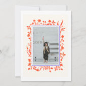 Oranje blauw Afstuderen Kaart (Achterkant)