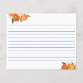 Oranje blauw azulejo talavera tegels receptkaart (Achterkant)