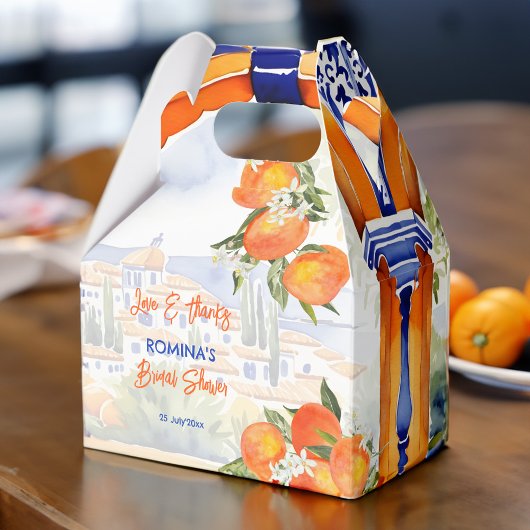 Oranje blauw azulejo talavera tegels vrijgezellenf bedankdoosjes