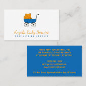 Oranje blauw Baby Stroller Daycare Nursery Visitekaartje (Voorkant / Achterkant)