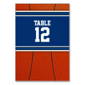 Oranje Blauw Basketbal Bar Mitzvah Kaart (Achterkant)