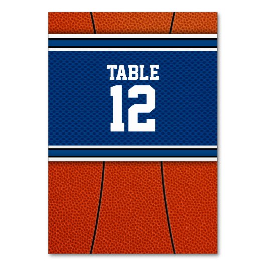Oranje Blauw Basketbal Bar Mitzvah Kaart (Voorkant)