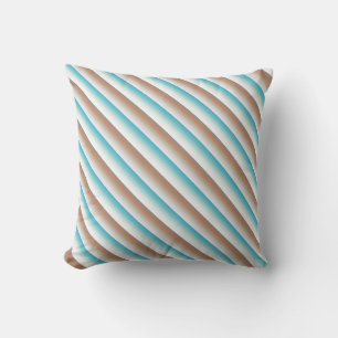 Oranje blauw beige buikpatroon met zachte tong kussen