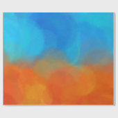 Oranje blauw cadeaupapier (Vlak)