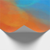 Oranje blauw cadeaupapier (Hoek)