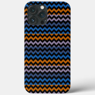 Oranje Blauw Chevron Zigzag Case-Mate iPhone Case
