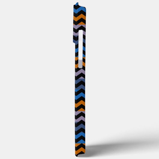 Oranje Blauw Chevron Zigzag Case-Mate iPhone Case (Achterkant / Links)