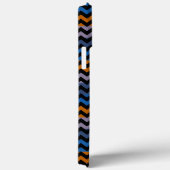 Oranje Blauw Chevron Zigzag Case-Mate iPhone Case (Achterkant / Rechts)