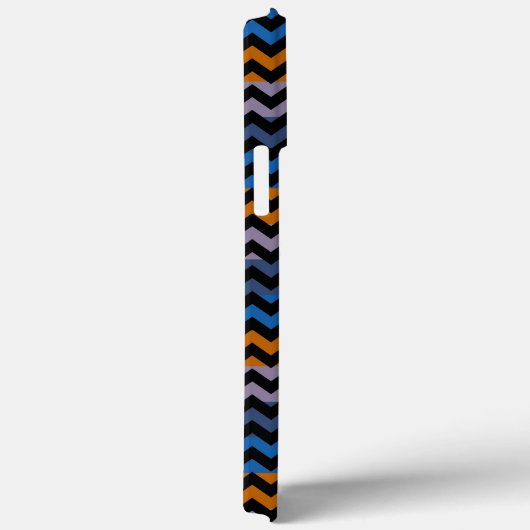 Oranje Blauw Chevron Zigzag Case-Mate iPhone Case (Achterkant / Rechts)