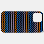Oranje Blauw Chevron Zigzag Case-Mate iPhone Case (Achterkant (horizontaal))