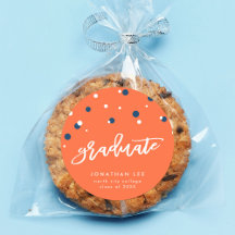 Oranje blauw Confetti Afstuderen Afstuderen