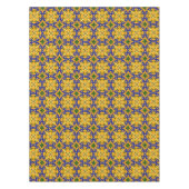 Oranje blauw en geel Spaans Tegel patroon Tafelkleed (Voorkant)