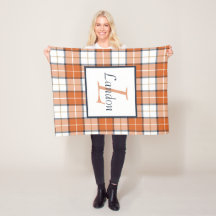 Oranje, blauw en wit Tartan
