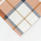 Oranje, blauw en wit Tartan Fleece Deken (Hoek)