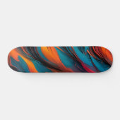 Oranje blauw en zwart skateboard (Horizontaal)