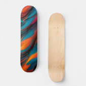 Oranje blauw en zwart skateboard (Voorkant)