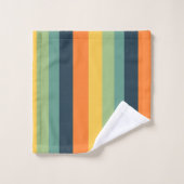 Oranje, blauw, geel en groen bad handdoek (Wasdoekje)