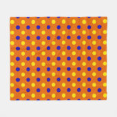 Oranje Blauw Geel Stippen Design  Fleece Deken (Voorkant (Horizontaal))