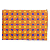Oranje Blauw Geel Stippen Design  Kussensloop (Achterkant)
