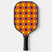 Oranje Blauw Geel Stippen Design  Pickleball Paddle (Achterkant)
