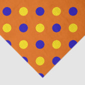Oranje Blauw Geel Stippen Design Tissuepapier (Detail)