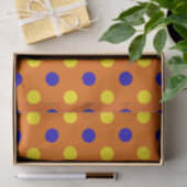 Oranje Blauw Geel Stippen Design Tissuepapier (Geschenk)