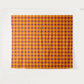 Oranje Blauw Geel Stippen Design  Wandkleed (Voorkant (horizontaal))