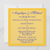 Oranje blauw geel verloving ter gelegenheid van de kaart (Achterkant)