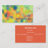 Oranje, blauw groen Abstract Visitekaartje (Voorkant / Achterkant)