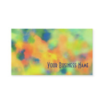 Oranje, blauw groen Abstract Visitekaartje